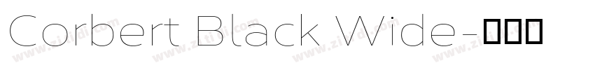 Corbert Black Wide字体转换